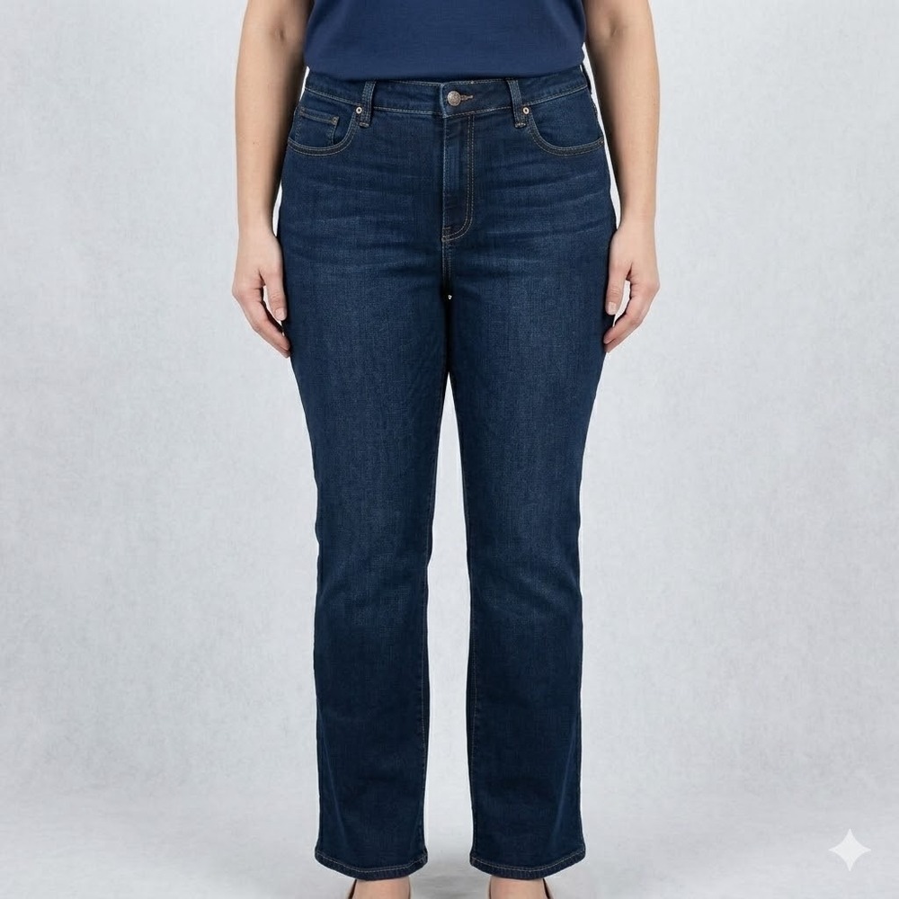 High Rise Chic Chico's High Rise Slim Bootcut Jeans Size 1.5R Blue Denim